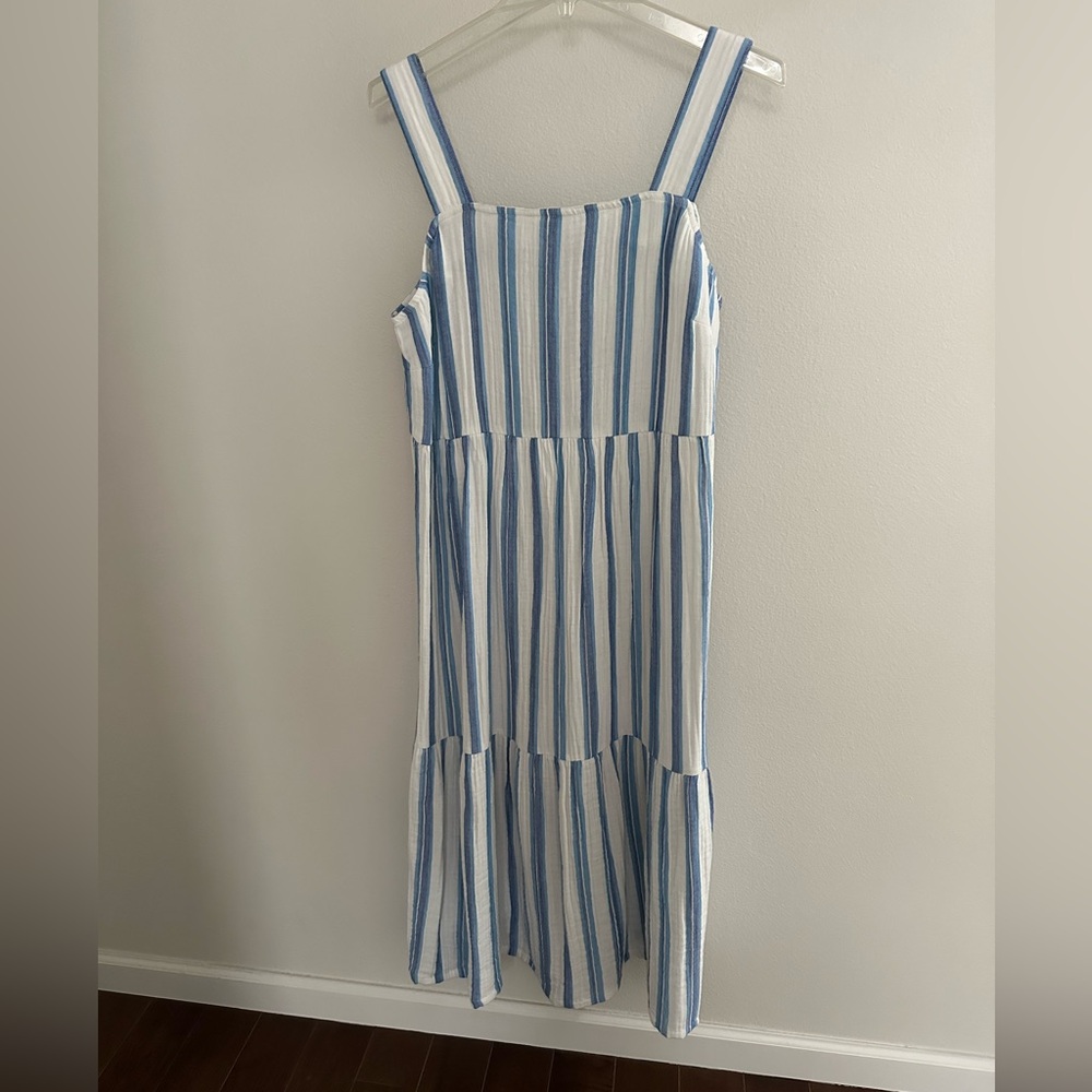 J Jill size MP stripe sun dress, cotton, brand new, never worn